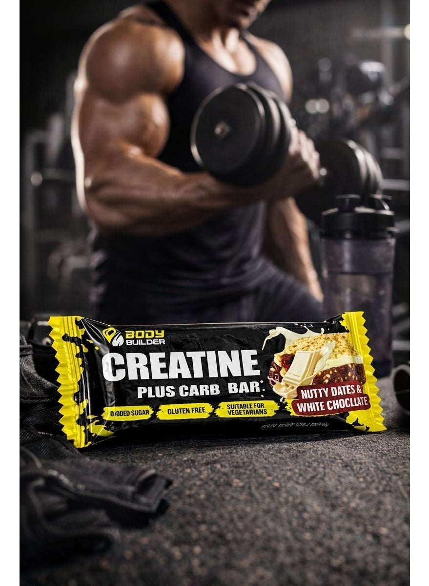 Creatine Bar, 12 Bars – 3G Creatine Monohydrate, No Added Sugar, Gluten Free, Sports Nutrition Snacks